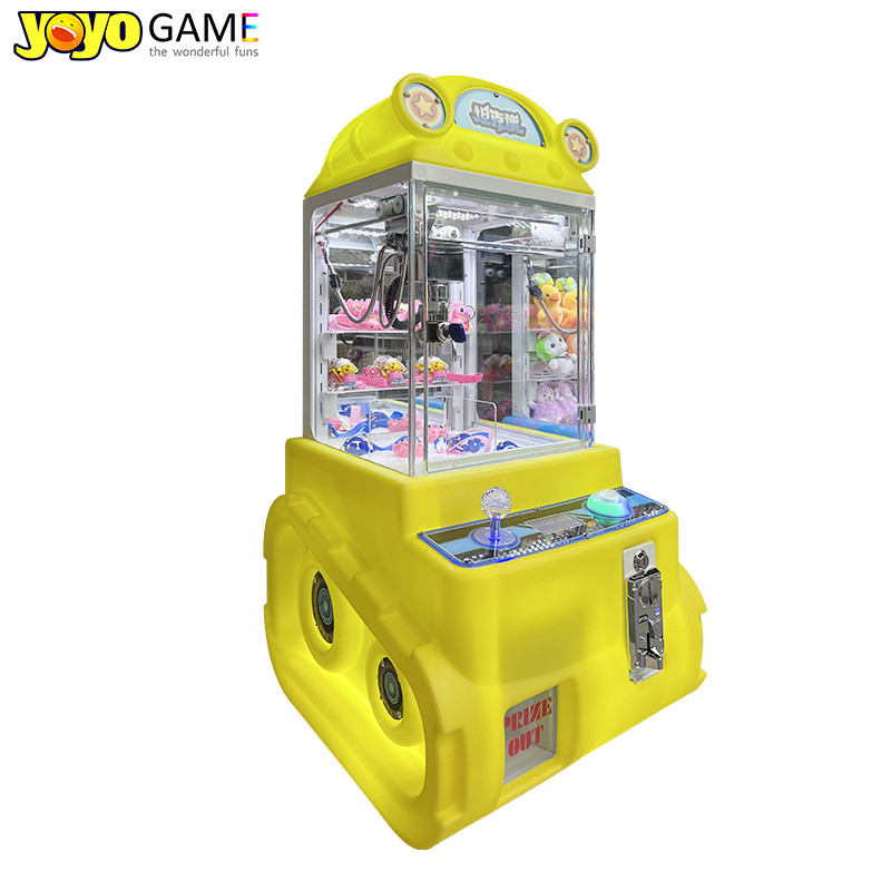 kids adult coin operated mini crane claw game machine toy kits for sale