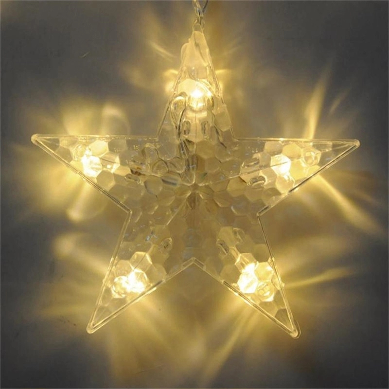 Christmas Fairy Lights Ramadan Led String Lights Star Garland on Window Curtain Indoor Tree Decoration Halloween Wedding