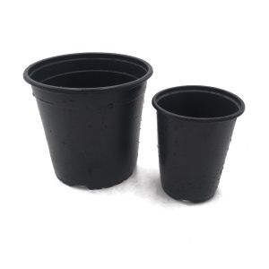 China Light And Soft Black Double Color Plastic Flower Pots Chive Shoot Seedling Nutrition Pot wholesale