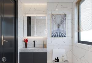 China Fadior Customized Meridian Gray Stainless Steel Bathroom Vanity Cabinet wholesale