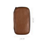 Men'S PU Leather Shaving Kit Bag With Leather Hook