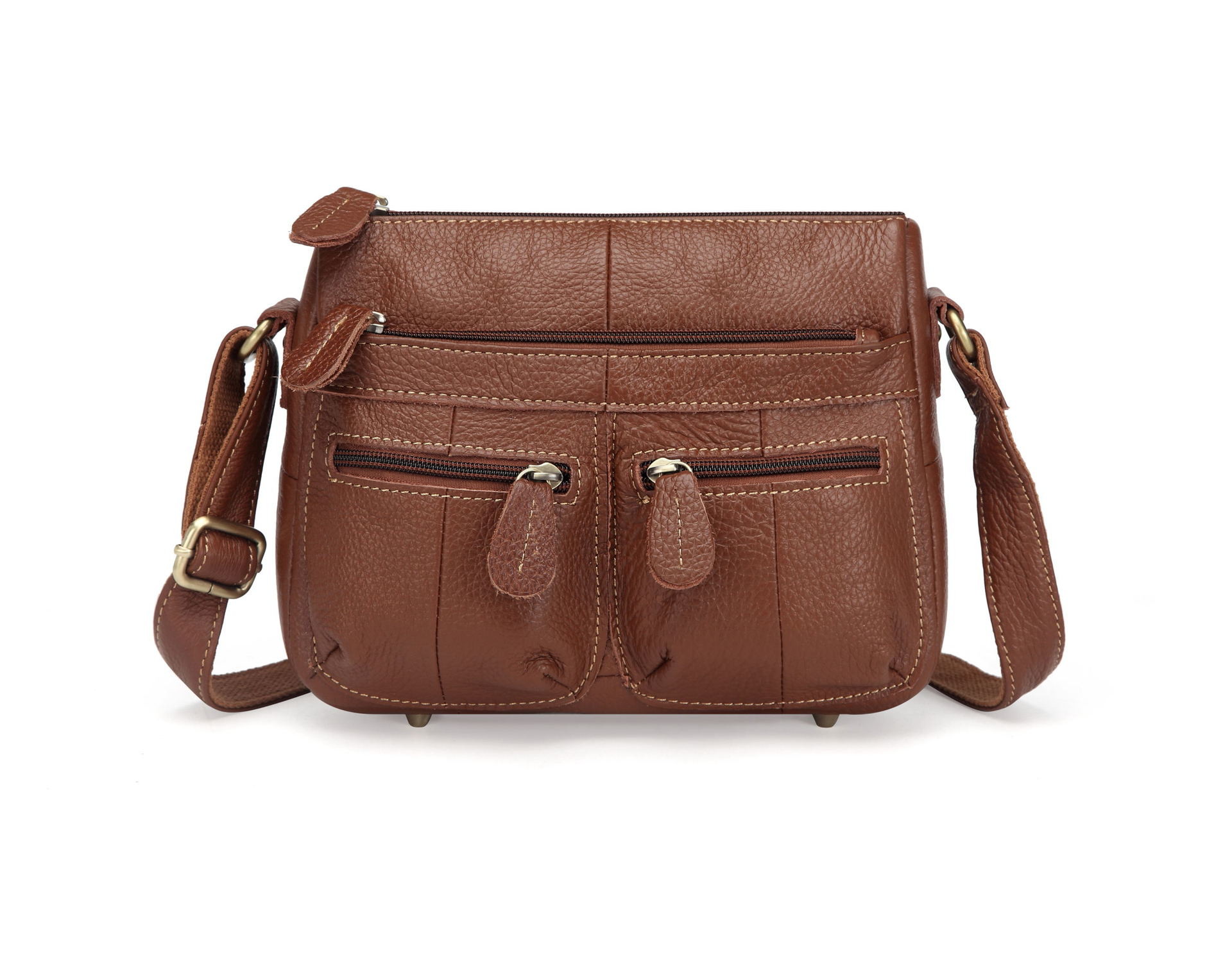 Dumpling Cow Leather Hobo Shoulder Bags Polyester Lining