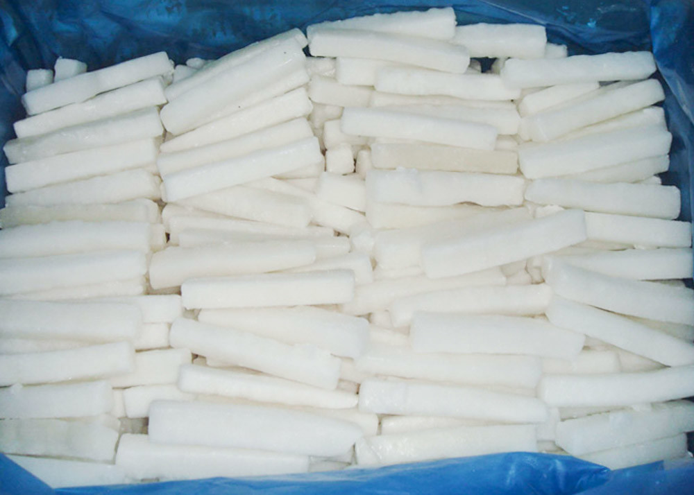 White Color Forzen Squid Strips Iqf Eu Standard Size 1*1*10cm