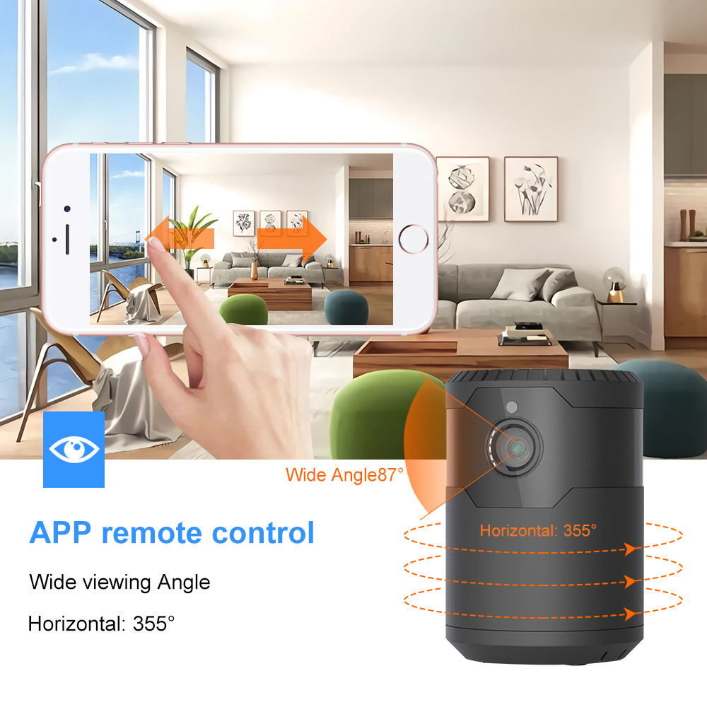 Mini indoor 1080P small button battery Power Audio pick up function 2.0MP surveillance battery camera