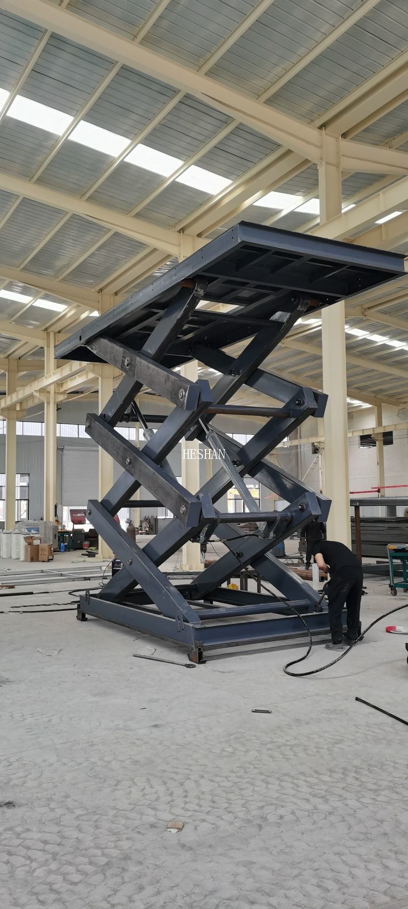 Container Load Heavy Duty Hydraulic Lift Electric Large Scissor Lift Platform OEM