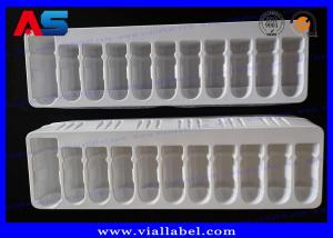 China Cheap White PET Plastic Tray Blisters Of 2ml Vial And 10ml Bottle wholesale