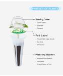 LED Lighting Hydro Planter , Intelligent Circulating Water Pump Hydroponic Pots