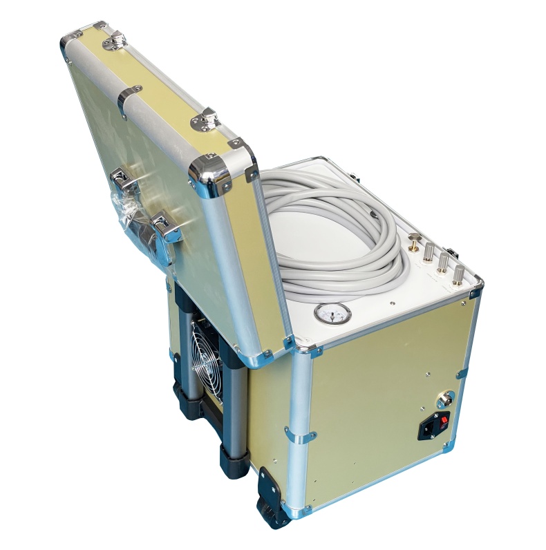 Pet Teeth Care Mobile Dental Unit With Silent Compressor Vet Dental Equipment Portable Dental Turbine Unit