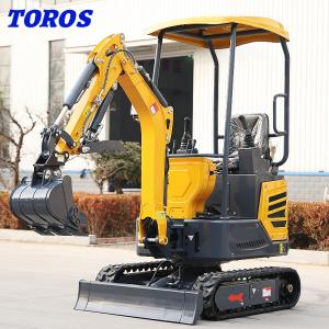 China 1200kg Closed Cabin Diesel Compact Mini Digger 30° Max Gradeability wholesale
