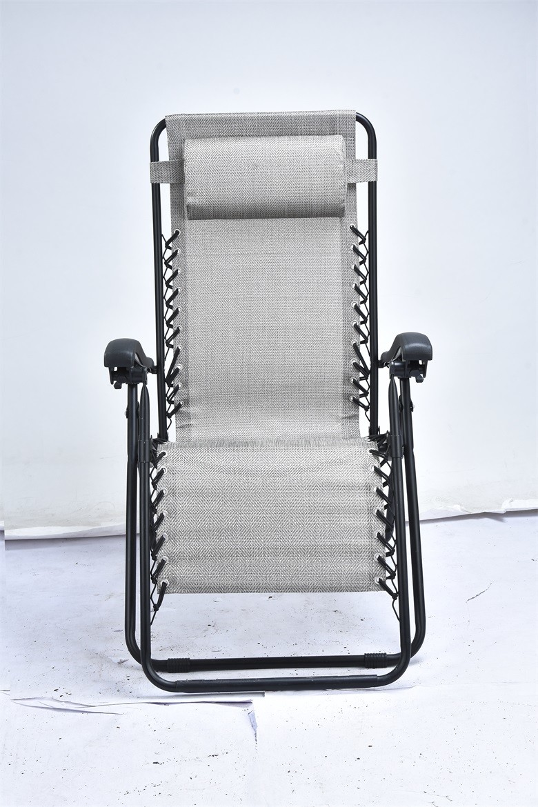 Steel Tube Textilene Sun Lounger Water Repellent For Seaside