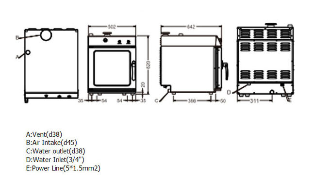 4 Trays Commercial Kitchen Cooking Equipment Fast Warming Speed 2 Doors Double Lock