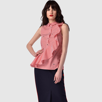 Gold Sleeveless Latest Blouse For Women