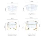 480ml 800ml Elevated Dog Food Bowl With Gold Stand Modern Minimalist Pet
