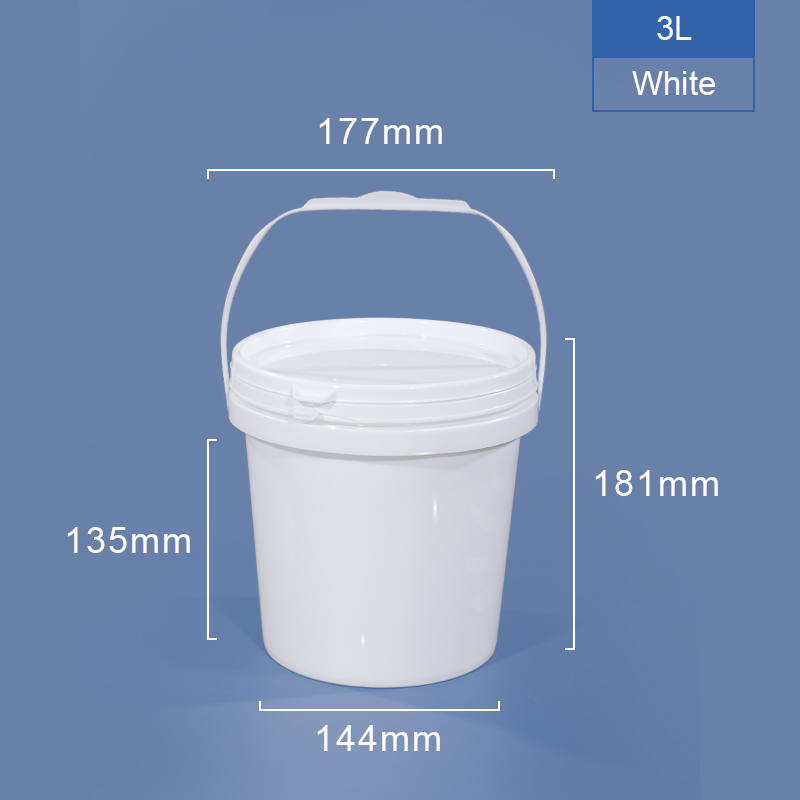 liquid fertilizer PP Round Plastic Bucket With Lid Handle Printing with Heat Transfer