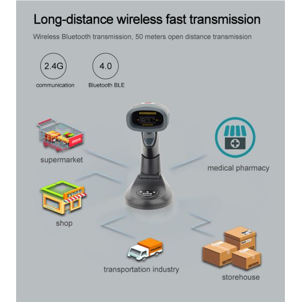 Wireless Barcodes Scanner From Luckydoor Pos Scanners Manufacturer in China