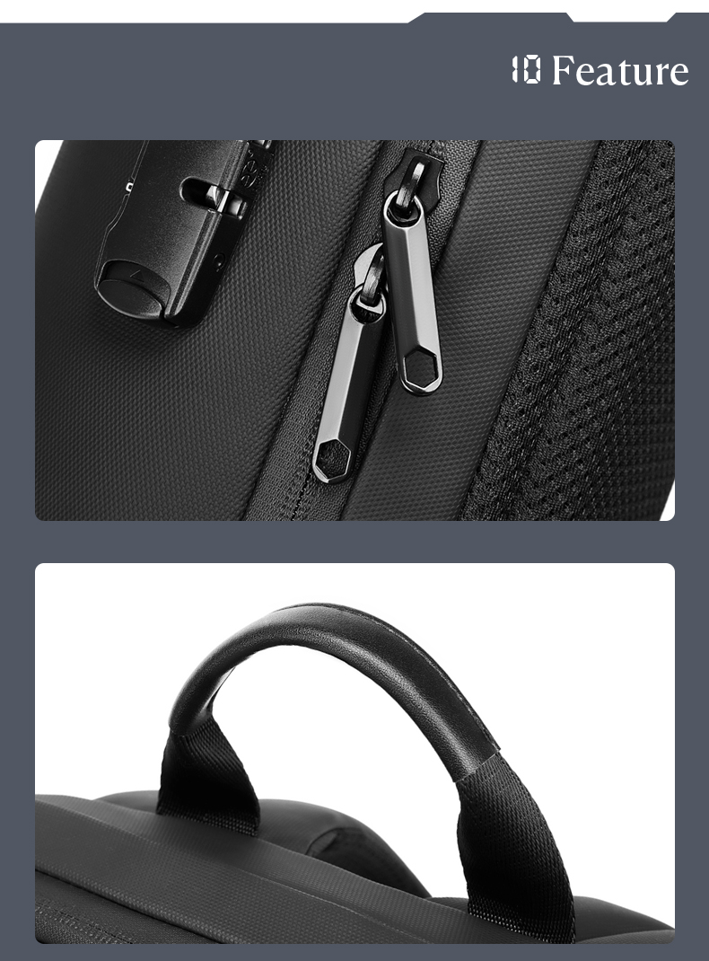 Soft Handle Laptop Water Resistant Backpack For Work Thread Pattern Type
