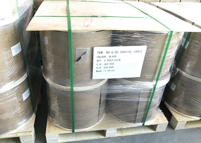 RG6-M 75 Ohm Self Supporting Cable , CATV Coaxial Cable 75 Ohm With Galvanized Steel Messenger