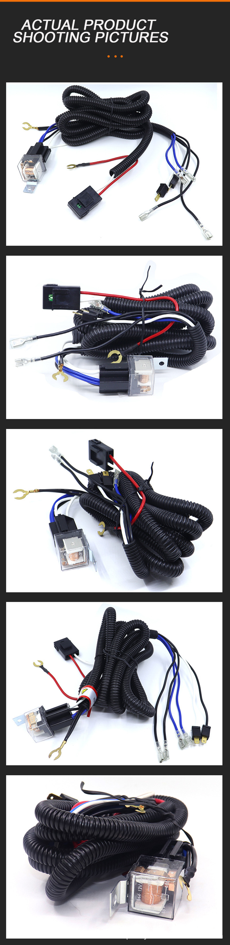 12V 24V Universal 900mm Electric Vehicle Cable For Car Horn Modified