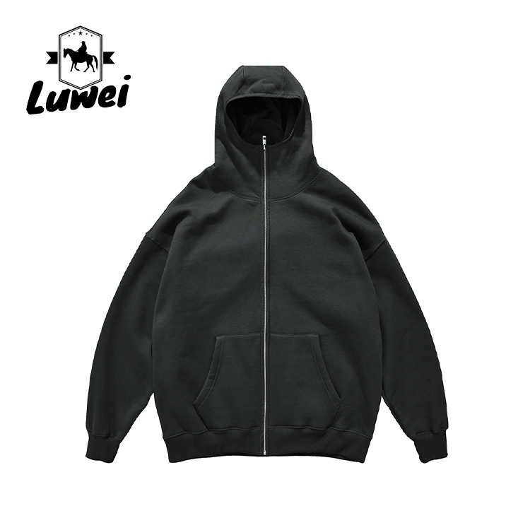 Street Hoody Vintage Plus Size Heavyweight Cotton Polyester Zipper Sublimation Blank Basic Slim Hoodies