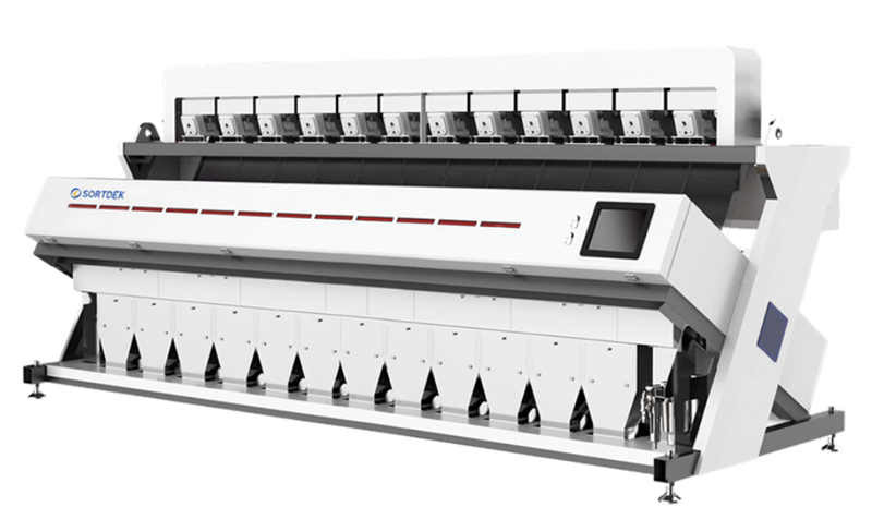12 Chutes 768 Channels Rice Sorting Machine Vertical 25T/H Rapid 12