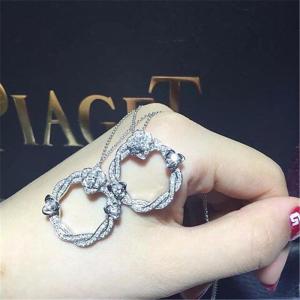 China Luxury jewe factory gold diamond Necklace 18k gold white gold yellow gold rose gold diamond Necklace 50 cm long wholesale