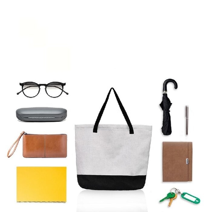 Personalized Large Capacity Eco Friendly Sublimation Linen Shoulder Tote Bag For Sublimation Photo Printing