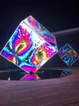 High Resolution P2.5 Outdoor Indoor LED Cube Screen Creative 4 Sides Logo Brand