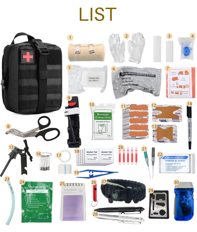 600D Oxford Medical Emergency Bag Outdoor First Aid Kit Combat Individual Tactical Bag