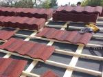 AZ150 0.50mm Wine Red Stone Coated Bond Tiles Aluzinc Metal Classical/Milano