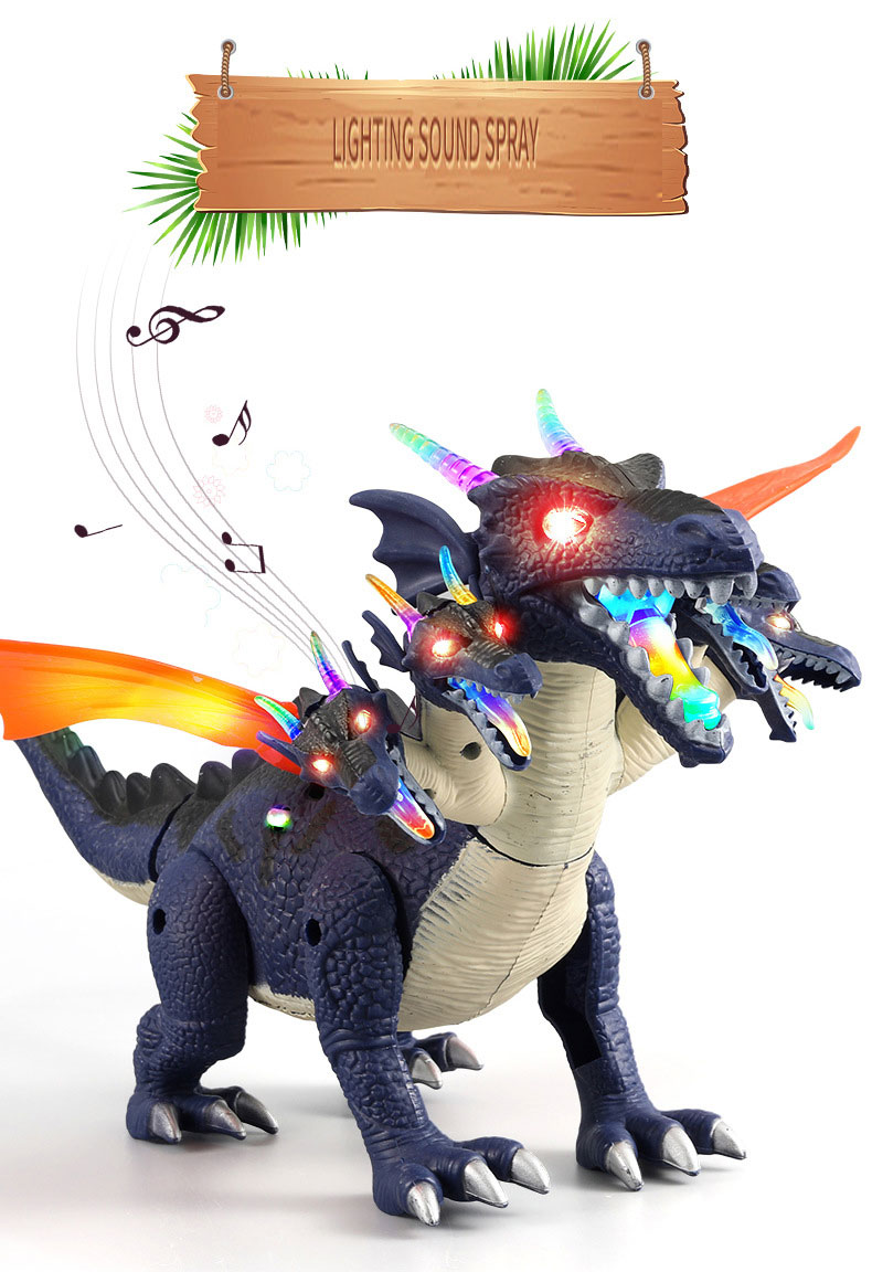 PVC Electric Dinosaur Toy for Children Age Range 0 to 24 Months Sound and Light Effects