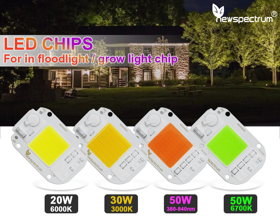 AC COB Flip 50W LED Chip Surge Protect For Landscape Lighting