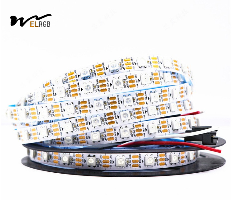 CRI Ra 80 10mm PCB Width WS2812 Full Color SMD5050 60LEDs/m Flexible LED Light Strip