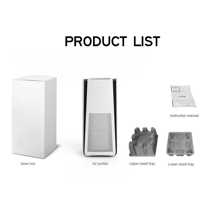 110V 68W Portable Hepa Filter Air Purifier Machine for Large Room