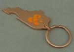 Copper Plating Logo Key Chain Advertising Keychains Zinc Alloy Bottle Opener