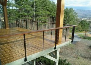 China Outdoor / Indoor Stainless Steel Cable Railing , Stainless Steel Stair Balustrade wholesale