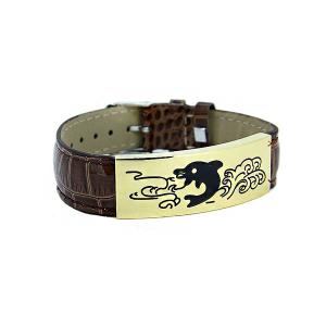China Europ American Fashion Trendy Stainless Steel Geniune PU Leather Bracelet Bangle LBL37 wholesale