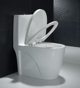 China Top Flush One Piece Elongated Toilet With 11 Inch Rough In Slowdown Seat Cover wholesale