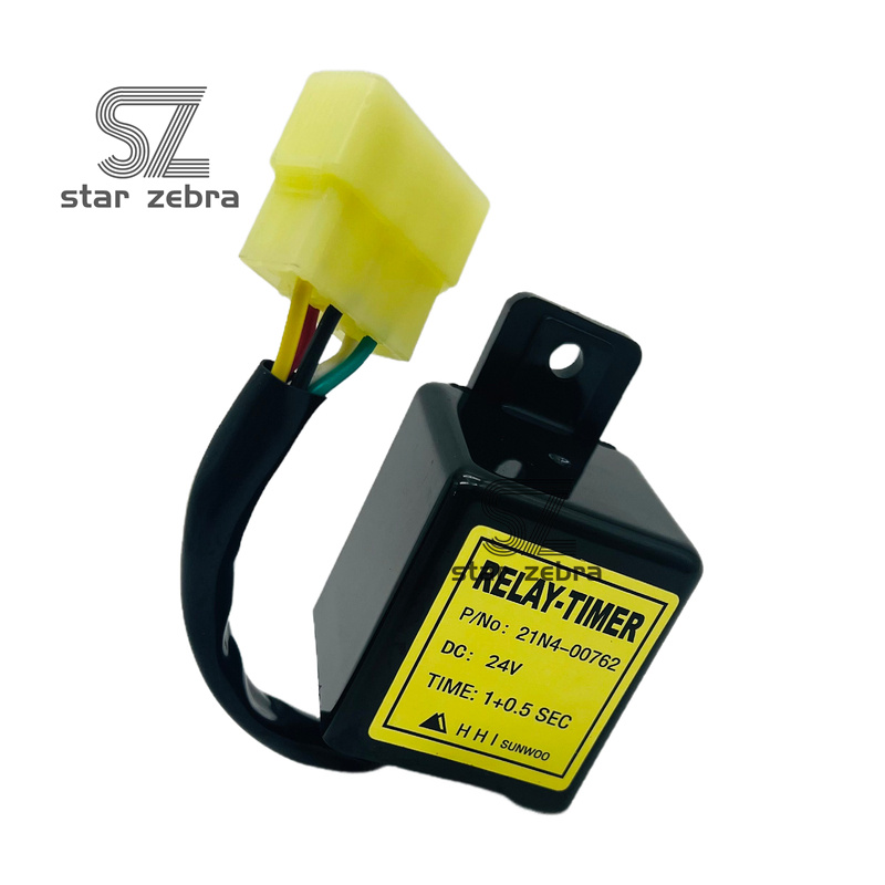 Retail STAR ZEBRA Wiper Time Relay 21N4-00762 for HYUNDAI R215-7 225-7 210-7 220-7 Excavator Construction Machinery Parts