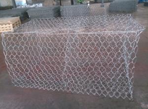China Tray + Plastic Film Gabion Fence System Galvanized Basket Stone Cages wholesale