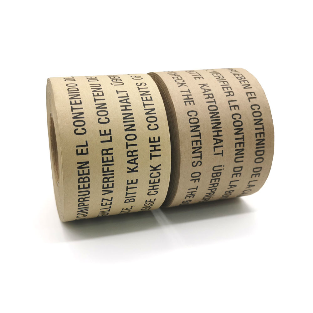 Water Activated Gummed Kraft Paper Tape , Kraft Packaging Tape For Carton Sealing
