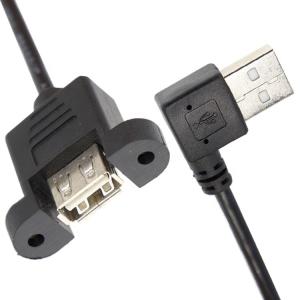 China Screw Locking Male to Female Panel Mount USB Extension Cable wholesale