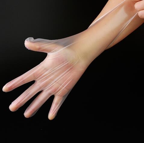 70g Weight Disposable Vinyl Gloves with PU Outer Material and Customized Design