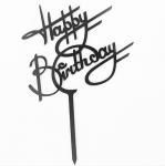 Creative Acrylic Vertical Happy Birthday Cake Topper Happy Birthday Cupcake