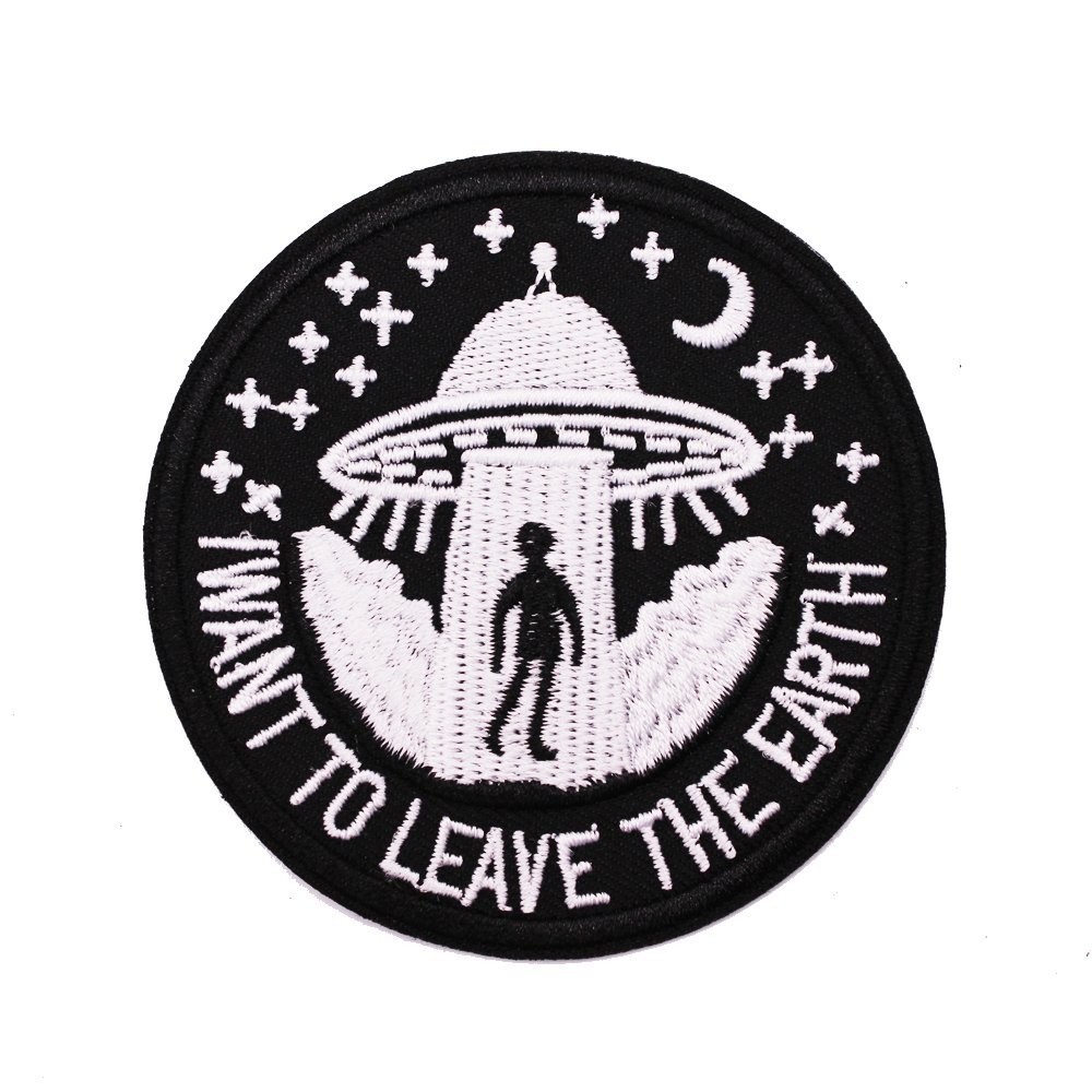 NASA Patches Polyester Custom Woven Patches Embroidered For Garment