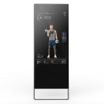 Gym Using Mirror Display Screen 43" Free Standing for Fitness