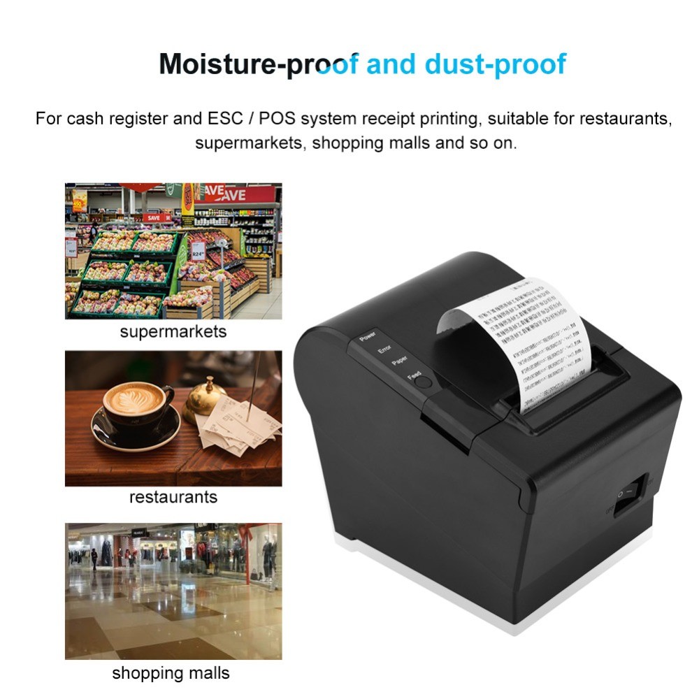 wholesale 3'' 80mm lan+usb port anto cutter printer thermal printer POS receipt printer