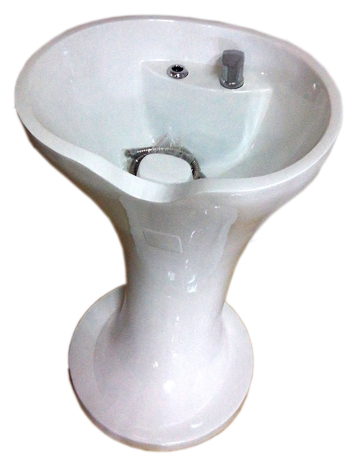 Fiberglass Salon Equipment Parts Free Standing Sink With 82cm Height