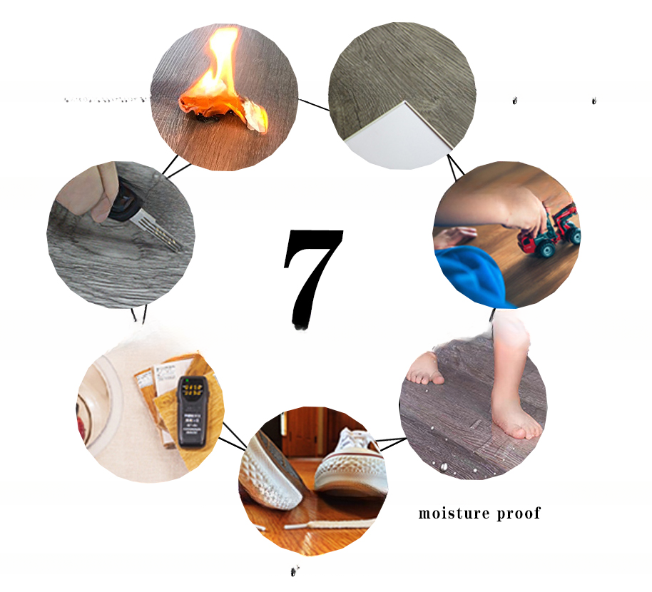 Elegant PVC Wood Plastic Composite Floor SPC Vinyl Quick Step Flooring for Indoor