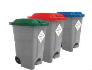 China 70L medical waste bin with wheels and pedal wholesale