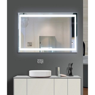Custom Lighted Bathroom Smart Vanity LED Mirror with Rust Resistant Metal Chassis